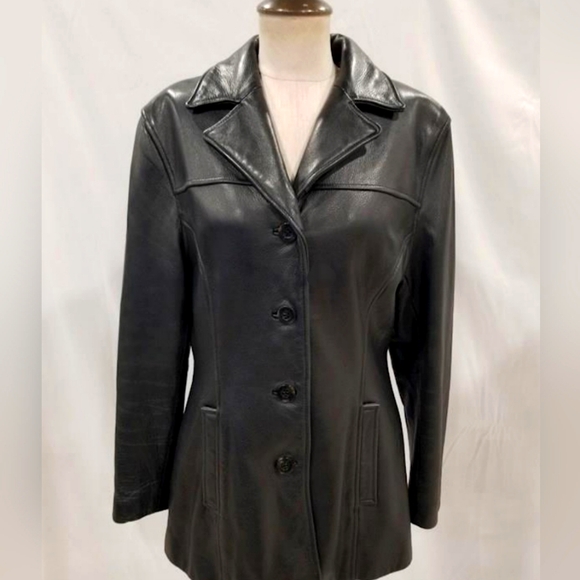 Wilson's Black Leather jacket - Picture 1 of 5